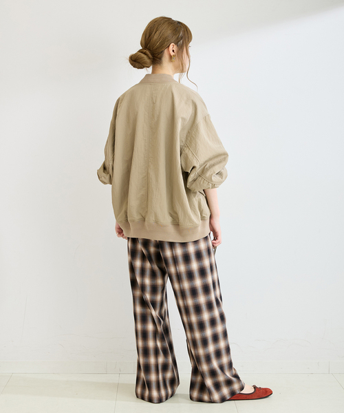 B.C STOCK（ベーセーストック）の「手洗い可 / TR CHECK パンツ（その他パンツ・レディース・ブラック/ブラウン・FREE）」の14枚目の写真