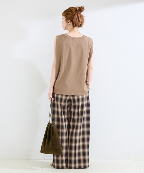 B.C STOCK（ベーセーストック）の「手洗い可 / TR CHECK パンツ（その他パンツ・レディース・ブラック/ブラウン・FREE）」の21枚目の写真