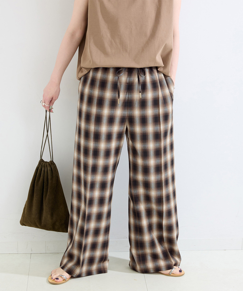 B.C STOCK（ベーセーストック）の「手洗い可 / TR CHECK パンツ（その他パンツ・レディース・ブラック/ブラウン・FREE）」の22枚目の写真