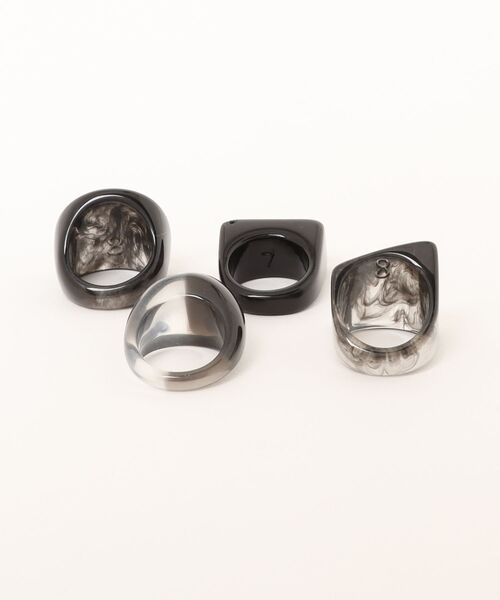 NOLITA LABORATORY(ノリータラボラトリー)の「【 NOLITA / ノリータ 】4点セット ボリューム アクリル リング(リング・レディース・ブラック・FREE)」の13枚目の写真