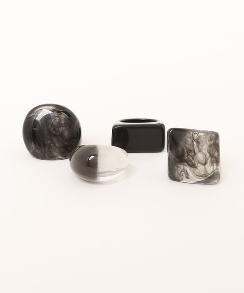 NOLITA LABORATORY(ノリータラボラトリー)の「【 NOLITA / ノリータ 】4点セット ボリューム アクリル リング(リング・レディース・ブラック・FREE)」の14枚目の写真