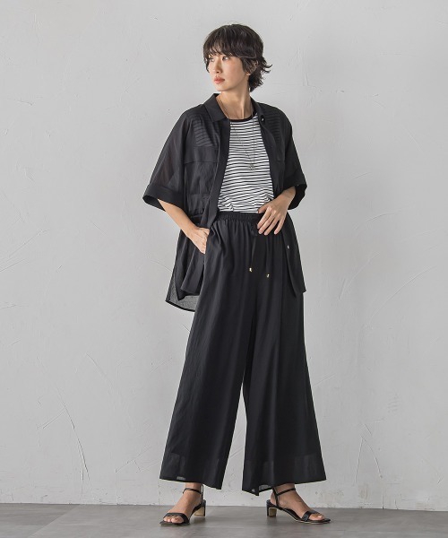 la.f…(ラエフ)の「【SETUP対応】リネンライクシアーボイルシャツ(シャツ/ブラウス・レディース・ブラック/ブルー/ブラウン/カーキ・9号)」の12枚目の写真