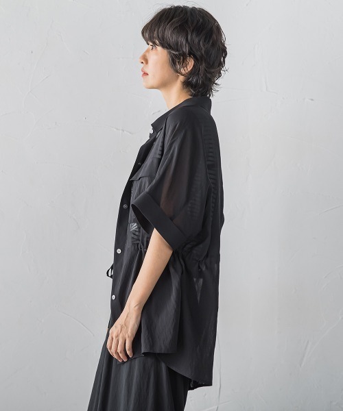 la.f…(ラエフ)の「【SETUP対応】リネンライクシアーボイルシャツ(シャツ/ブラウス・レディース・ブラック/ブルー/ブラウン/カーキ・9号)」の20枚目の写真