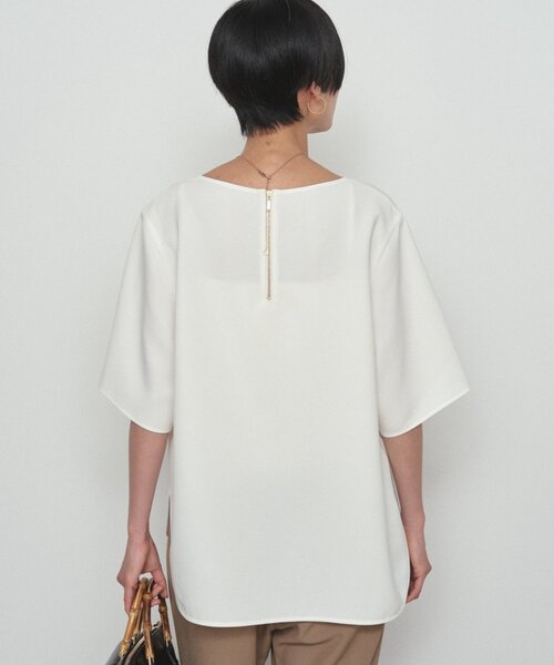 LOUNGEDRESS（ラウンジドレス）の「《気楽に着られて上品に決まる/体型カバー》Tブラウス（シャツ/ブラウス・レディース・ブラック/オフホワイト・FREE）」の16枚目の写真