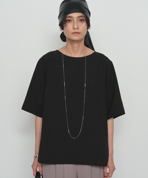 LOUNGEDRESS（ラウンジドレス）の「《気楽に着られて上品に決まる/体型カバー》Tブラウス（シャツ/ブラウス・レディース・ブラック/オフホワイト・FREE）」の19枚目の写真
