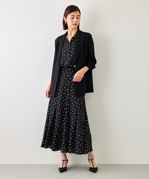 ROPE'(ロペ)の「【DEVEAUX(デヴォー)】ドットケープブラウス/セットアップ対応・イージーケア(シャツ/ブラウス・レディース・ブラック系その他・FREE)」の21枚目の写真