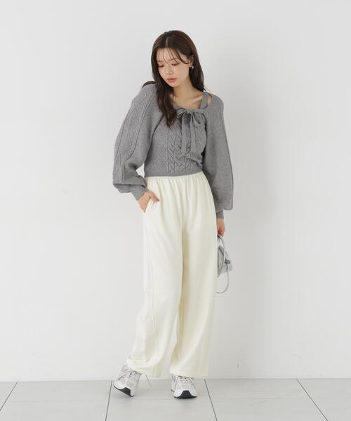 PROPORTION BODY DRESSING(プロポーションボディドレッシング)の「<E>裏毛ルーズパンツ / 1216237800(その他パンツ・レディース・オフホワイト/グレー系その他・MEDIUM/P/S)」の1枚目の写真