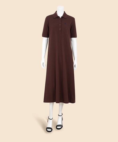 BROOKS BROTHERS(ブルックスブラザーズ)の「コットンピケ GFロゴ リラックスフィット ハーフスリーブ ポロシャツワンピース(ワンピース・レディース・ブラック・MEDIUM/SMALL)」の9枚目の写真