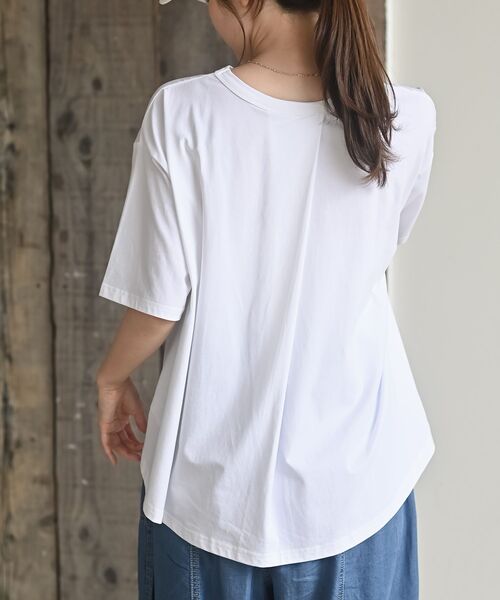 rps(アールピーエス)の「接触冷感バックシャンT(Tシャツ/カットソー・レディース・ブラック/ブルー/オフホワイト/チャコールグレー・フリー)」の3枚目の写真