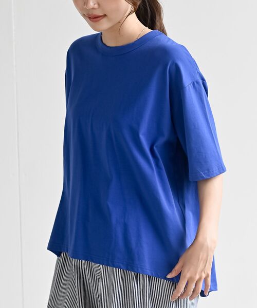 rps(アールピーエス)の「接触冷感バックシャンT(Tシャツ/カットソー・レディース・ブラック/ブルー/オフホワイト/チャコールグレー・フリー)」の4枚目の写真