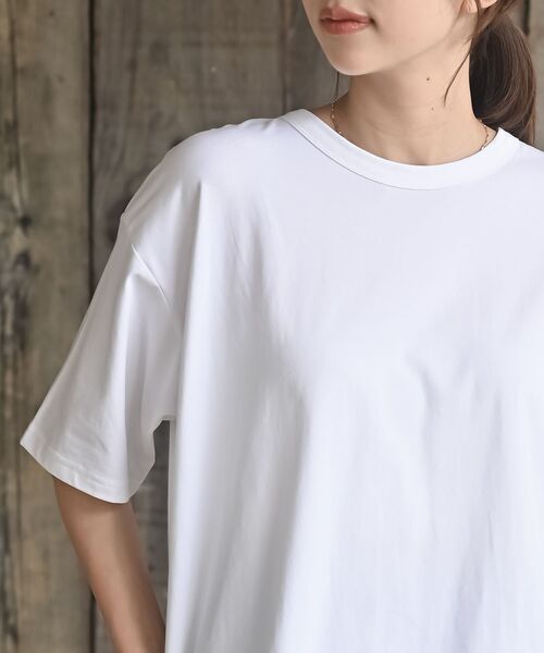 rps(アールピーエス)の「接触冷感バックシャンT(Tシャツ/カットソー・レディース・ブラック/ブルー/オフホワイト/チャコールグレー・フリー)」の19枚目の写真
