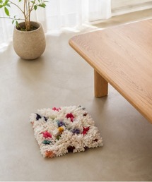 MILLION CARATS（ミリオンカラッツ）の「【リサイクルファブリック・35×35cm】《yao》 - India Bushy Rug S Whitish - 小さな空間に彩りを添えるミニラグ（ラグ/マット）」