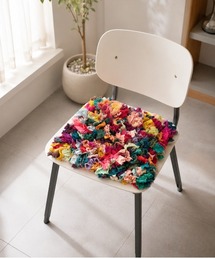 MILLION CARATS（ミリオンカラッツ）の「【リサイクルファブリック・35×35cm】《yao》 - India Bushy Rug S Whitish - 小さな空間に彩りを添えるミニラグ（ラグ/マット）」