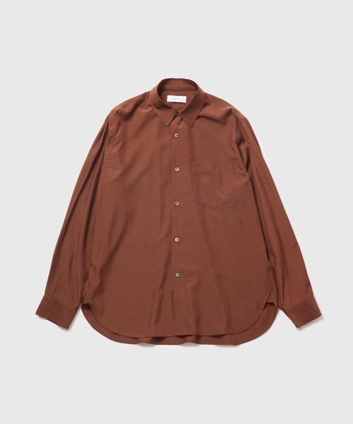 ADAM ET ROPE'(アダムエロペ)の「コットンポリエステルポプリンドレープシャツ(シャツ/ブラウス・メンズ・チャコールグレー/ネイビー/ブラウン/ピンク/ブルー系その他5・M/L)」の6枚目の写真