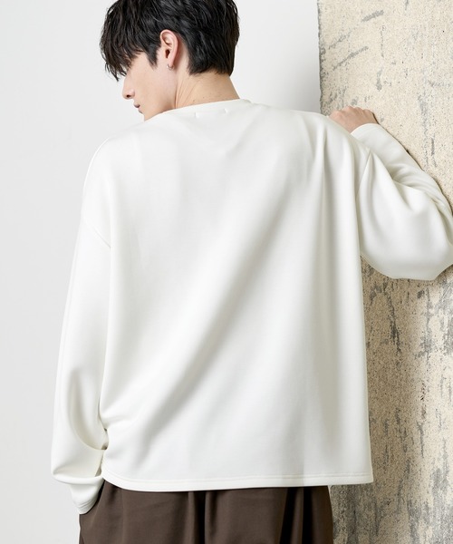 ASTRONOMY(アストロノミー)の「【防シワ/抗ピリング】 ポンチクルーネック長袖Tシャツ(Tシャツ/カットソー・メンズ・グレー/ブラック/チャコール/ホワイト/ネイビー・S/M/L/XL)」の7枚目の写真