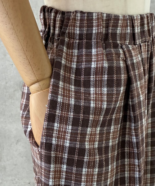 meJane(ミージェーン)の「チェック柄 裾フリルレース ワイドパンツ(その他パンツ・レディース・ブラック系/ブラウン系・FREE)」の17枚目の写真