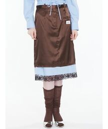 Layered Satin Skirt / レイヤードサテンスカート