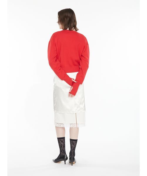 SORIN(ソリン )の「Layered Satin Skirt / レイヤードサテンスカート(スカート・レディース・ダークブラウン/アイボリー/ダークグレー・38/36)」の6枚目の写真