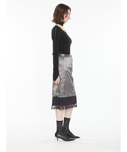 SORIN(ソリン )の「Layered Satin Skirt / レイヤードサテンスカート(スカート・レディース・ダークブラウン/アイボリー/ダークグレー・38/36)」の20枚目の写真