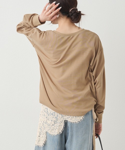 PUAL CE CIN(ピュアルセシン)の「前後2WAYシアーワッフルカットソー(Tシャツ/カットソー・レディース・ベージュ/ブラウン/アイボリー・FREE)」の11枚目の写真