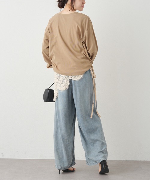 PUAL CE CIN(ピュアルセシン)の「前後2WAYシアーワッフルカットソー(Tシャツ/カットソー・レディース・ベージュ/ブラウン/アイボリー・FREE)」の15枚目の写真