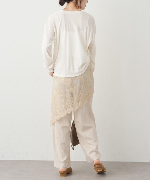 PUAL CE CIN(ピュアルセシン)の「前後2WAYシアーワッフルカットソー(Tシャツ/カットソー・レディース・ベージュ/ブラウン/アイボリー・FREE)」の9枚目の写真