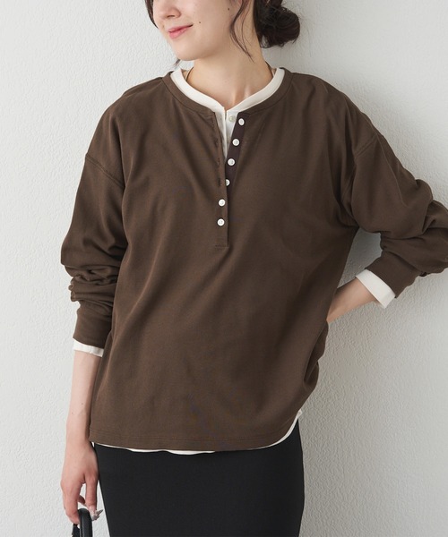 PUAL CE CIN(ピュアルセシン)の「前後2WAYシアーワッフルカットソー(Tシャツ/カットソー・レディース・ベージュ/ブラウン/アイボリー・FREE)」の18枚目の写真