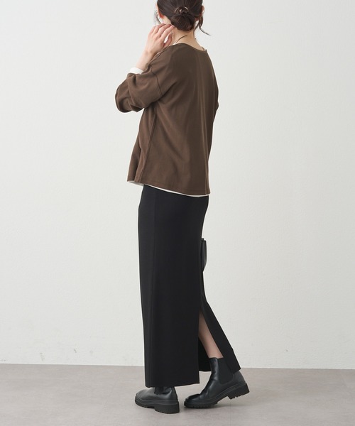 PUAL CE CIN(ピュアルセシン)の「前後2WAYシアーワッフルカットソー(Tシャツ/カットソー・レディース・ベージュ/ブラウン/アイボリー・FREE)」の22枚目の写真