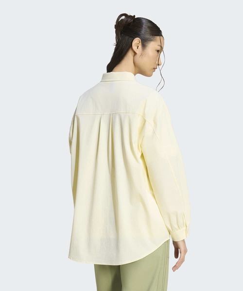 adidas（アディダス）の「クールフィーリング UVカット 襟付き 長袖シャツ / アディダス adidas（Tシャツ/カットソー・レディース・ベージュ・XX-LARGE/LARGE/MEDIUM/SMALL/X-LARGE/X-SMALL）」の2枚目の写真