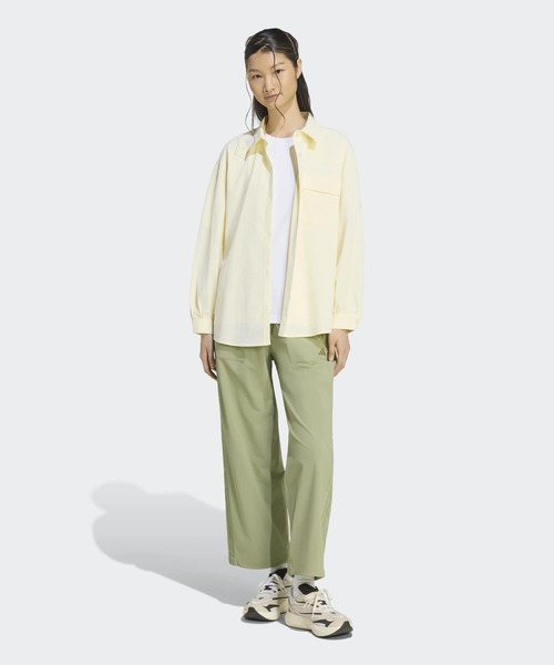 adidas（アディダス）の「クールフィーリング UVカット 襟付き 長袖シャツ / アディダス adidas（Tシャツ/カットソー・レディース・ベージュ・XX-LARGE/LARGE/MEDIUM/SMALL/X-LARGE/X-SMALL）」の5枚目の写真