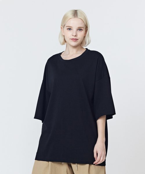 CARGOBROS FOR WOMAN(カーゴブロスフォーウィメン)の「オーガニッククルーネック半袖Tシャツ(ブラック)(Tシャツ/カットソー・レディース・その他・FREE)」の3枚目の写真