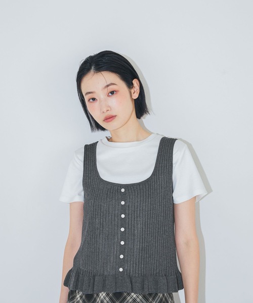 LAKOLE(ラコレ)の「<機能素材>2WAYリブニットビスチェ / 1047402(その他トップス・レディース・ブラック/ブラウン/グレー・FREE)」の10枚目の写真