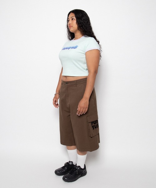 PUNYUS(プニュズ)の「【NEW SIZE】PUNYUSロゴカーゴハーフパンツ(カーゴパンツ・レディース・ブラウン/ブラック・5/4/3/2/1)」の4枚目の写真