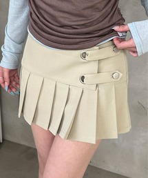 ダブルタブプリーツスカート
