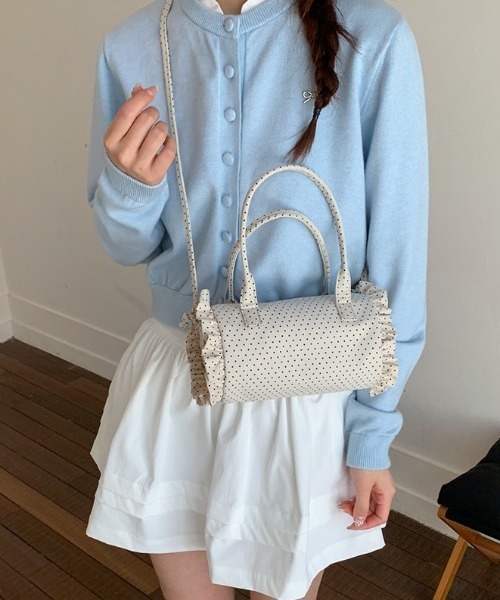 mebole(メボレ)の「2way dot round bag(ショルダーバッグ・レディース・アイボリー/ピンク/ブルー/ネイビー・FREE)」の5枚目の写真