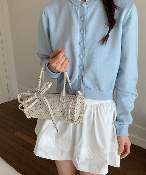 mebole(メボレ)の「2way dot round bag(ショルダーバッグ・レディース・アイボリー/ピンク/ブルー/ネイビー・FREE)」の6枚目の写真