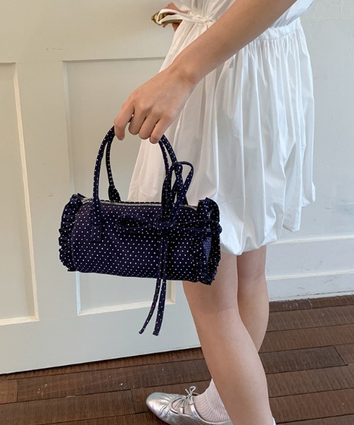mebole(メボレ)の「2way dot round bag(ショルダーバッグ・レディース・アイボリー/ピンク/ブルー/ネイビー・FREE)」の8枚目の写真