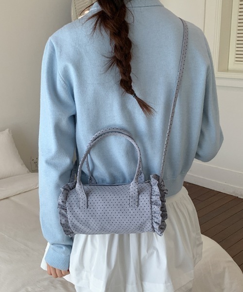 mebole(メボレ)の「2way dot round bag(ショルダーバッグ・レディース・アイボリー/ピンク/ブルー/ネイビー・FREE)」の13枚目の写真