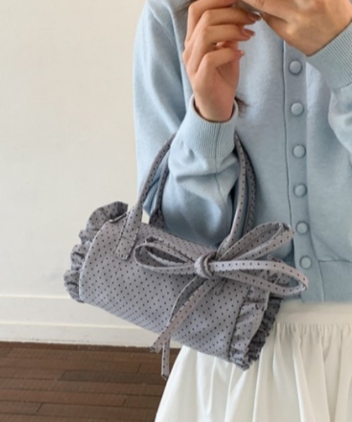 mebole(メボレ)の「2way dot round bag(ショルダーバッグ・レディース・アイボリー/ピンク/ブルー/ネイビー・FREE)」の14枚目の写真