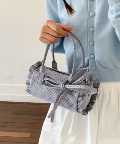 mebole(メボレ)の「2way dot round bag(ショルダーバッグ・レディース・アイボリー/ピンク/ブルー/ネイビー・FREE)」の15枚目の写真