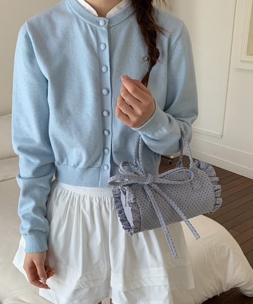 mebole(メボレ)の「2way dot round bag(ショルダーバッグ・レディース・アイボリー/ピンク/ブルー/ネイビー・FREE)」の16枚目の写真