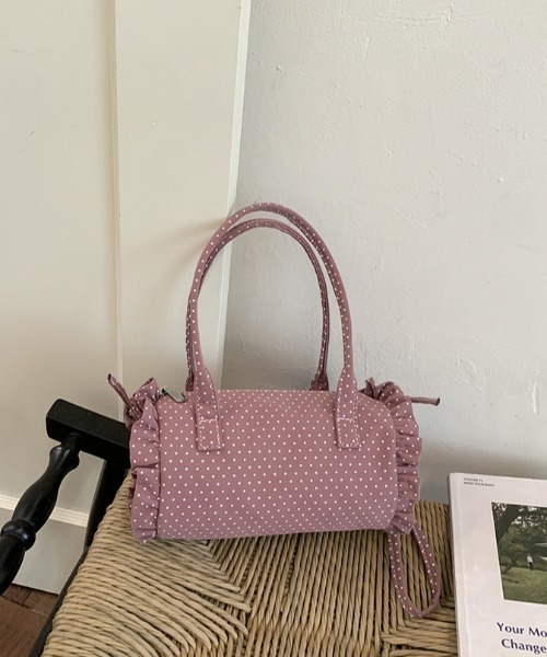 mebole(メボレ)の「2way dot round bag(ショルダーバッグ・レディース・アイボリー/ピンク/ブルー/ネイビー・FREE)」の20枚目の写真