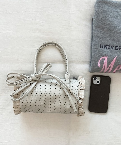 mebole(メボレ)の「2way dot round bag(ショルダーバッグ・レディース・アイボリー/ピンク/ブルー/ネイビー・FREE)」の22枚目の写真