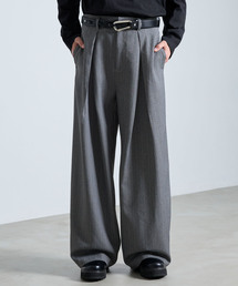 【SERACE】 TUCK WIDE BALLOON STRIPE SLACKS / タックワイドバルーンストライプスラックス