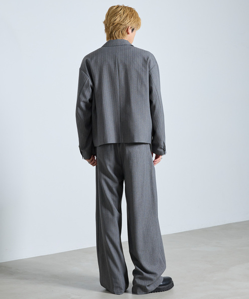 SERACE(セラス)の「【SERACE】 TUCK WIDE BALLOON STRIPE SLACKS / タックワイドバルーンストライプスラックス(スラックス・メンズ・グレー/ブラック・S/M/L)」の17枚目の写真