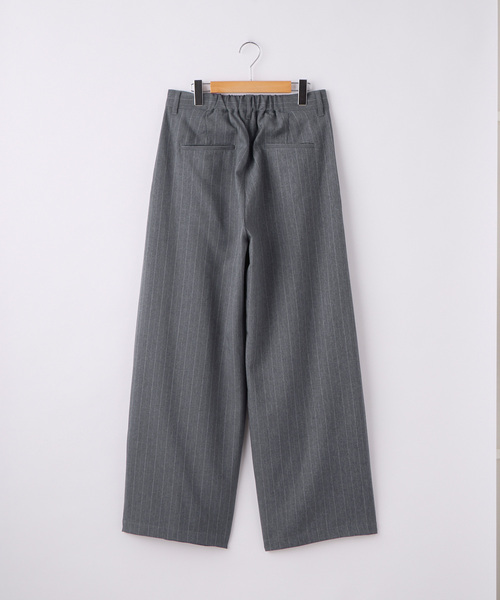 SERACE(セラス)の「【SERACE】 TUCK WIDE BALLOON STRIPE SLACKS / タックワイドバルーンストライプスラックス(スラックス・メンズ・グレー/ブラック・S/M/L)」の19枚目の写真