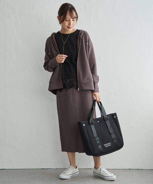 ikka(イッカ)の「GOKU楽リブダンボールスカート(スカート・レディース・ブラック/ベージュ/グリーン/モカ・S/M/L)」の20枚目の写真