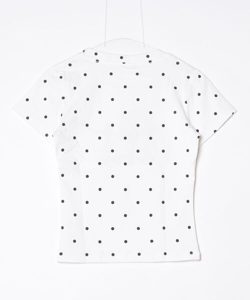 FREE STYLISTS(フリー スタイリスト)の「韓国風 犬ドット柄 半袖Tシャツ(Tシャツ/カットソー・レディース・ホワイト・M)」の2枚目の写真