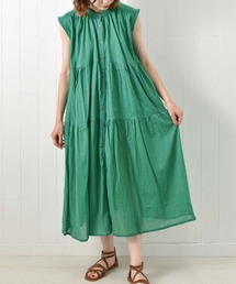 袖なし前あきワンピース