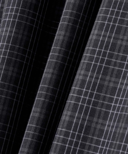 Alfred Alex（アルフレッドアレックス）の「【Alfred Alex】Fake Layered Plaid Shirt / オーバーサイズ ワッフルレイヤード チェックシャツ（シャツ/ブラウス・メンズ・ブラック/ブラック系/ダークブラウン/ダークネイビー・M/L）」の5枚目の写真